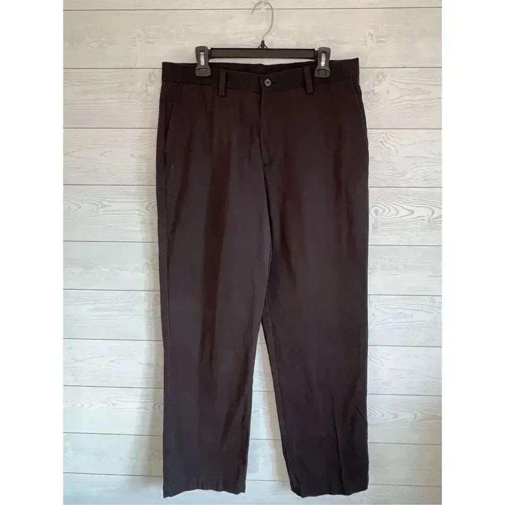 Croft & Barrow Men's 34x32 Black  Dress Pants Classic Fit Chinos